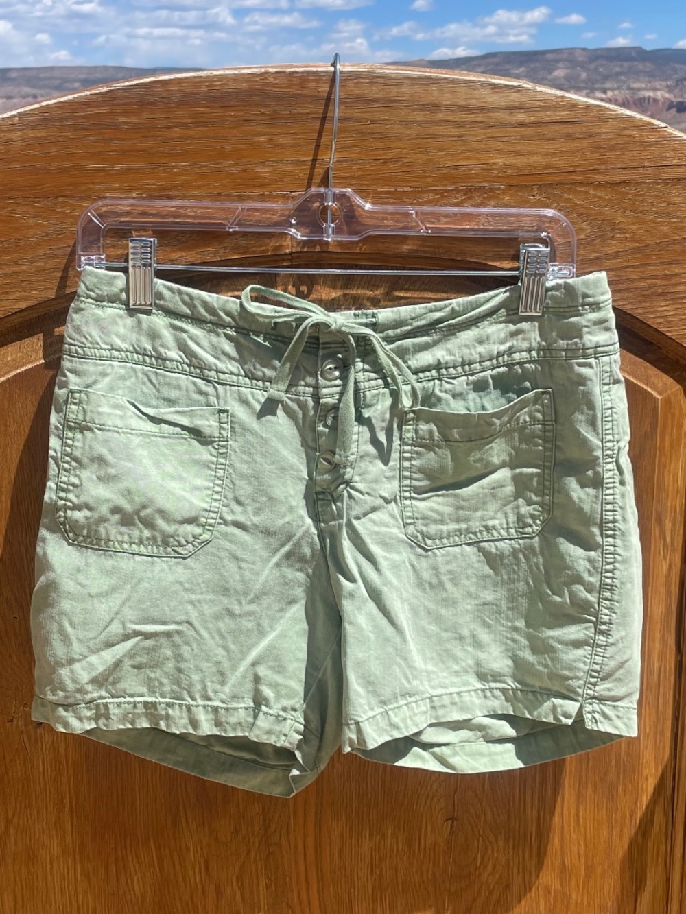 SUNDANCE Pale Green Gigi Drawstring Shorts (Size XS)